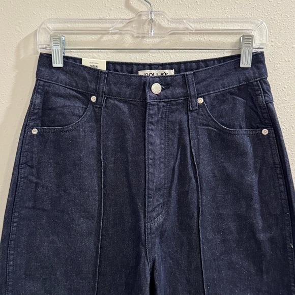ROLLA'S NWT Size 27 Stay Blue Studio Flare High Rise Denim Jeans Wide Leg Boho - Picture 8 of 10